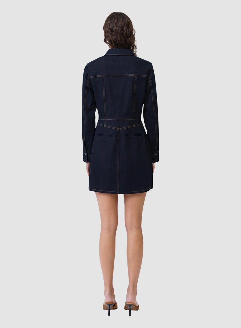 French Connection Yami Raw Wash Denim Dress - Image 2